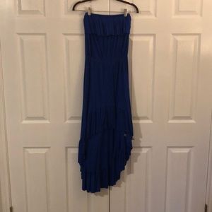 Royal blue strapless dress